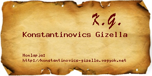 Konstantinovics Gizella névjegykártya