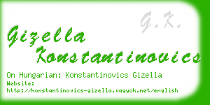 gizella konstantinovics business card